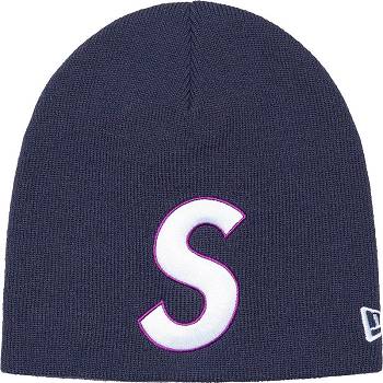 Blue Supreme New Era® S Logo Beanie Hats | Supreme 482WY